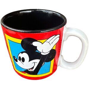 Disney's Mickey Mouse Multicolored Novelty Ceramic Mug 12 oz. 4" Tall
